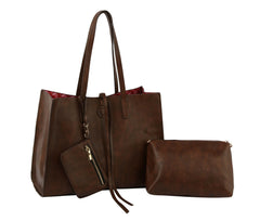 Hf Reversible Three Piece Fashion Handbag Set D-0708-3S