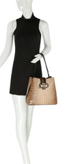 Fashion Croco Bee Stripe Hobo Handbag