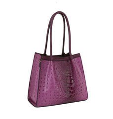 Fashion Croco Bee Stripe Detailed Top Satchel Bag