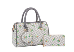Fashion Monogram Avocado Satchel with Wallet