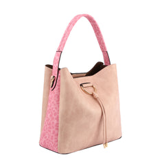 Fashion Leoprad Trim Hobo with Pouch