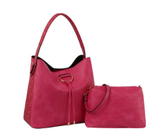 Fashion Leoprad Trim Hobo with Pouch