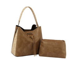 Fashion Leoprad Trim Hobo with Pouch