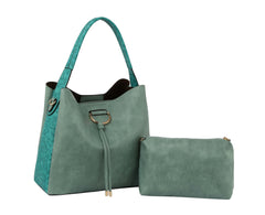 Fashion Leoprad Trim Hobo with Pouch