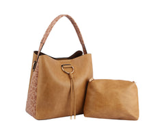 Fashion Leoprad Trim Hobo with Pouch