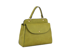 Fashion Croco And Plain Double Satchel With Wallet