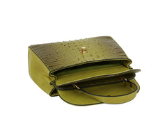 Fashion Croco And Plain Double Satchel With Wallet