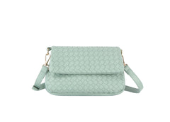 Woven flap over clutch