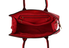 Fashion Bee Stripe Top Handle Satchel With Wallet