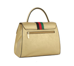 Fashion Bee Stripe Satchel With Wallet