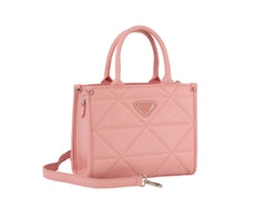 Triangle quilted tote bag