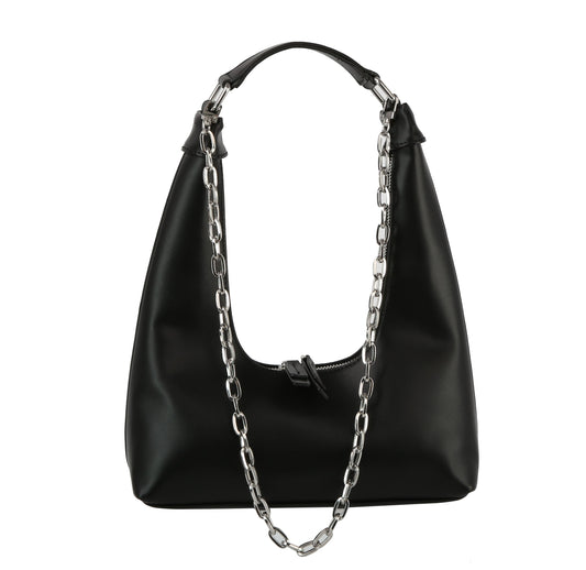 Small Hobo for Women Crescent Shoulder Bag With Chain