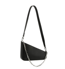 Oblique Shoulder Bag With Chain