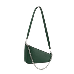 Oblique Shoulder Bag With Chain