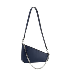 Oblique Shoulder Bag With Chain