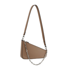 Oblique Shoulder Bag With Chain