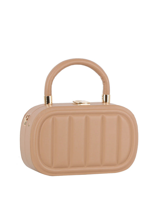 Box oval shape top handle crossbody