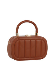 Box oval shape top handle crossbody