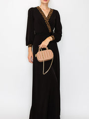 Box oval shape top handle crossbody