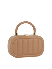 Box oval shape top handle crossbody