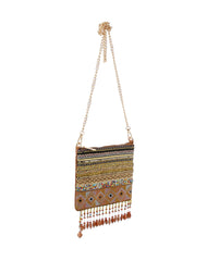 Fashion Fabric Crossbody Evening Bead Bag