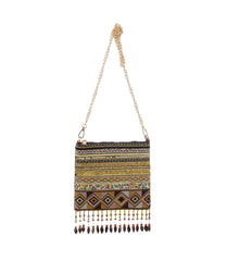 Fashion Fabric Crossbody Evening Bead Bag