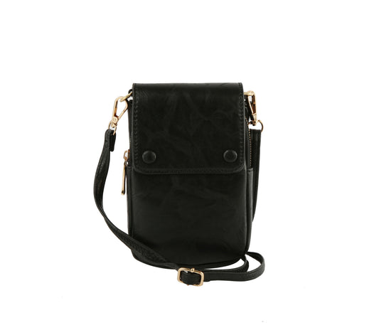 Small Cell Phone Purse Crossbody Bags For Women Leather Wallet