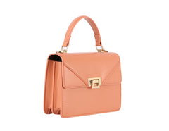 Metal Dâ˚©Cor Front Flap Squre Bag