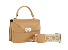 Metal Dâ˚©Cor Front Flap Squre Bag