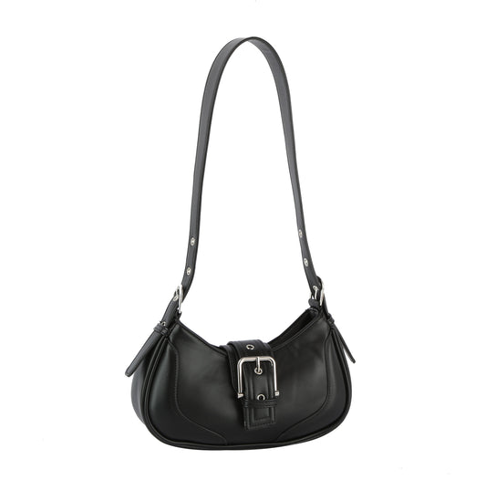 Y2K buckle detailed shoulder bag