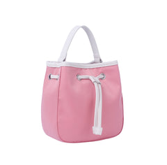 Contrast Edge Drawstring Mini Tote
