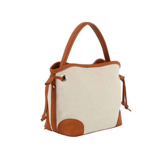 Color block triple compartment bag