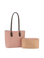 2 In 1 Button Detailed Front Pocket Tote