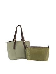2 In 1 Buckled Handle Tote