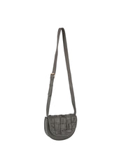 Woven front flap saddle bag