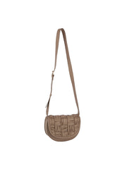 Woven front flap saddle bag