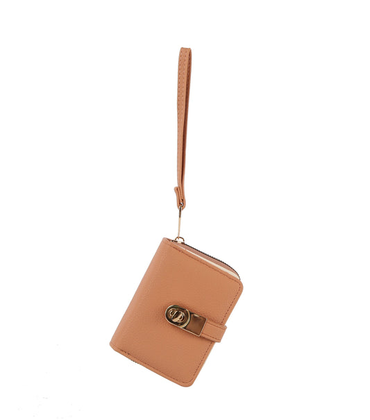 Flap lock half wallet
