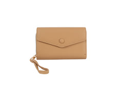 Button Detailed Trifold Wallet