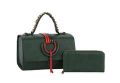 Top Handle Handbag 2Pcs Set Wallet