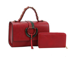 Top Handle Handbag 2Pcs Set Wallet