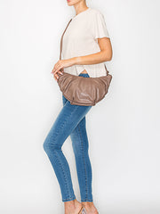 Pleated Knotted Shoulder Bag