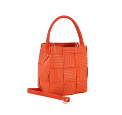 Weaved bucket bag