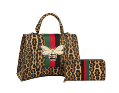 Designer Women Satchel Top Handle Clutch Set