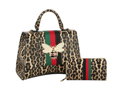 Designer Women Satchel Top Handle Clutch Set