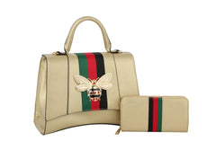 Designer Women Satchel Top Handle Clutch Set