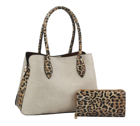 HF Leo Accented Hand Tote Set  HGV-0092W