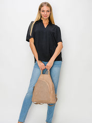 Laser Cut Convertible One And Double Strap Backpack