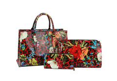Fashion Leo Flower Satchel Set with wallet