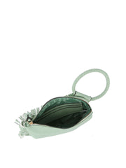 Braided ring handle wristlet