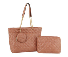 Fashion Quilted Three pieces Set Large Tote